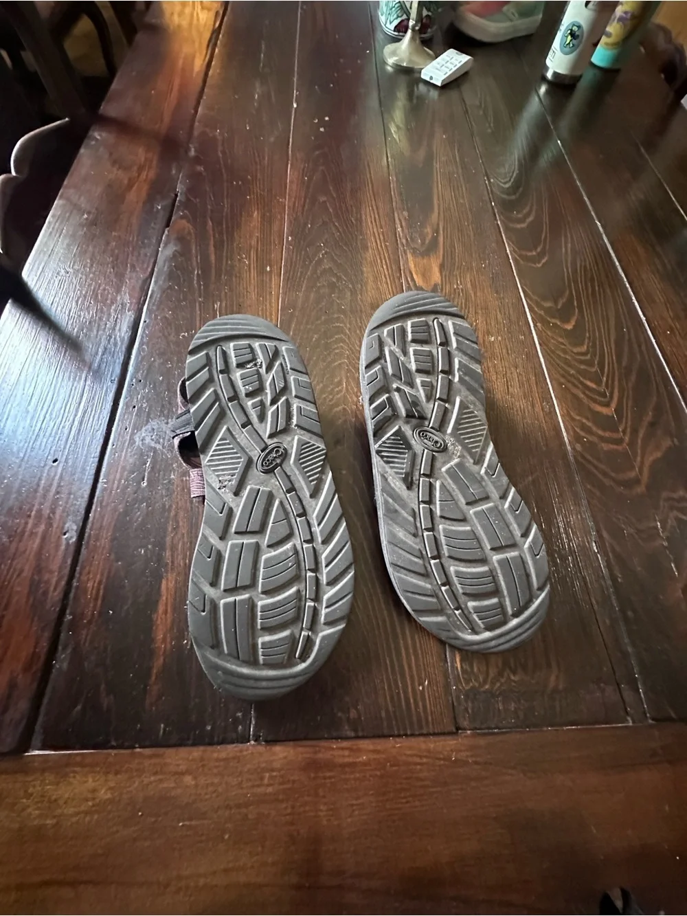 Chaco x Huckberry Men's Brown Mushroom Patterned Strap Sandals with Gray Footbed
